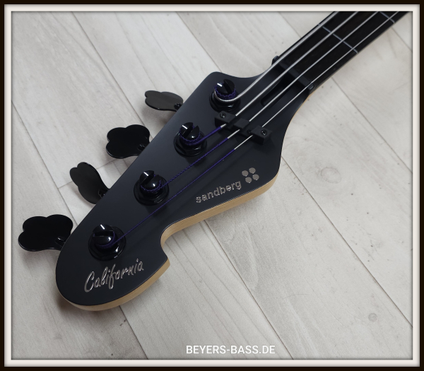 Sandberg California II TT4 Fretless, Open Pore Black, Lefthand